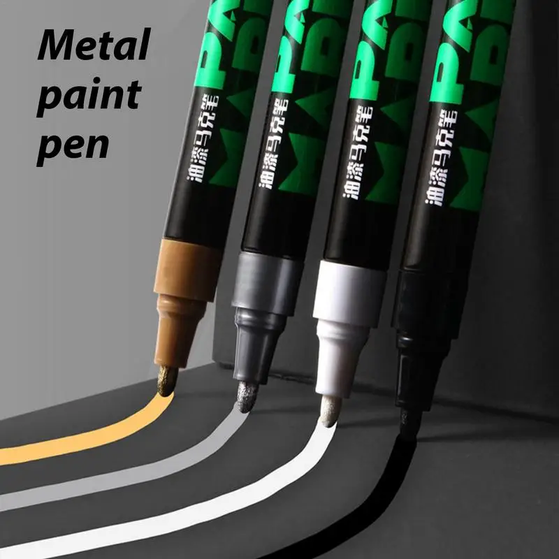 

Paint Pens Paint Markers Non-Fading Smooth Quick-Drying Shiny Paint Marker Oil Markers Waterproof Marker Glossy Paint Pen For