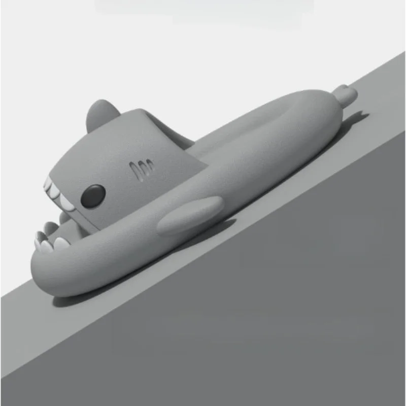 2023 Cute Shark Slippers Summer Women Thick Bottom Slides Men Soft EVA Indoor Bathroom Non-slip Sandals Couples Beach Shoes