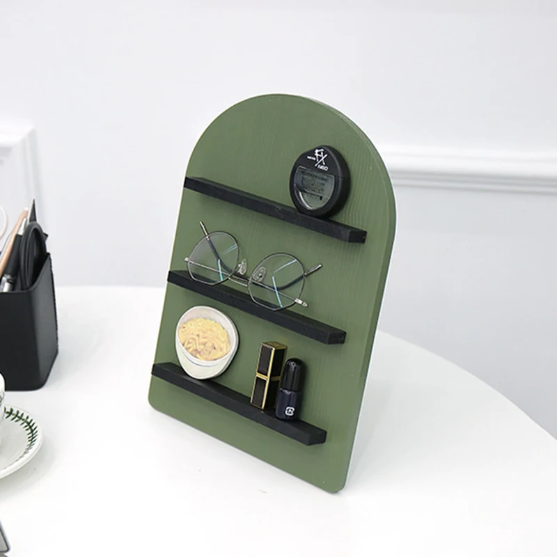 

Home Decoration New Shelf Jewelry Perfume Display Stand Desktop Storage Bedroom Decoration Nordic Creative Wooden Storage Rack