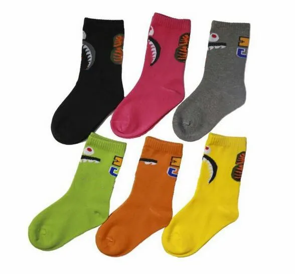 

1pairs Infant Kids Boy Girls Baby Unisex Long Socks Animal black Shark Pattern Printed Socks Baby Gifts