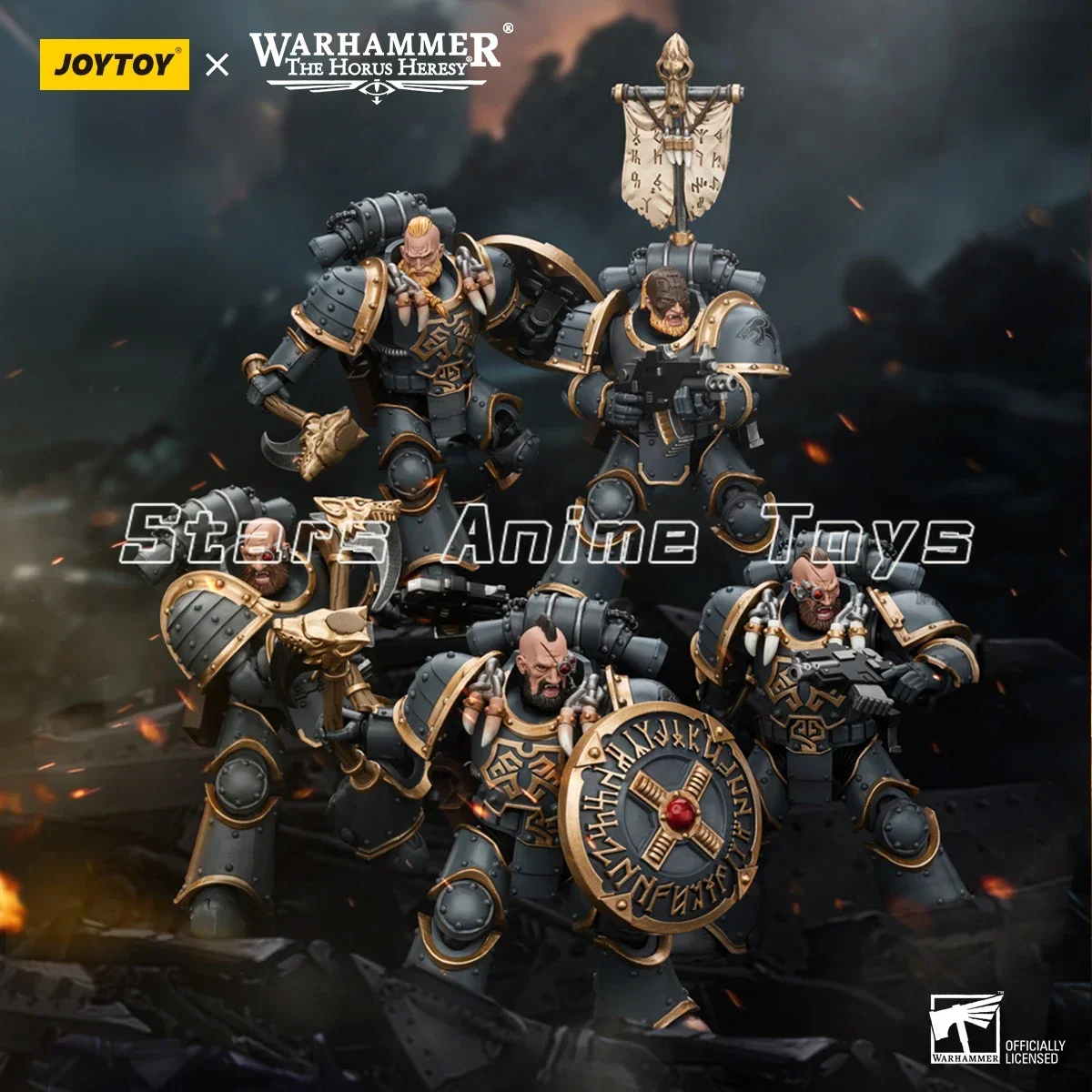 Фото Фигурка 1/18 JOYTOY Warhammer The Horus Heresy Space Wolves Grey Slayer Pack, оригинальная игрушка №3
