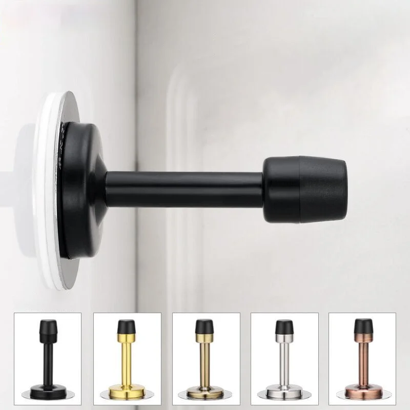 

Stainless steel wall door stopper, rubber bracket, floor fixing with screws, bedroom hardware door stoper buffer tube