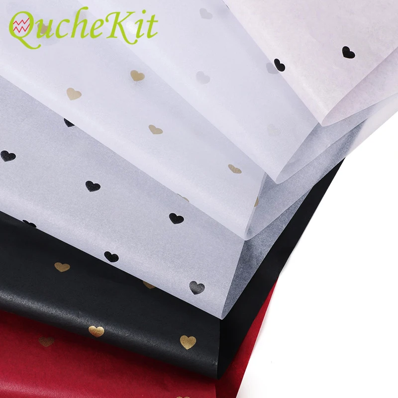 

28Pcs 50*70cm Gift Wrapping Paper DIY Flower Bouquet Gift Packaging Love Dot Pattern Tissue Paper Wedding Party Favor Supplies
