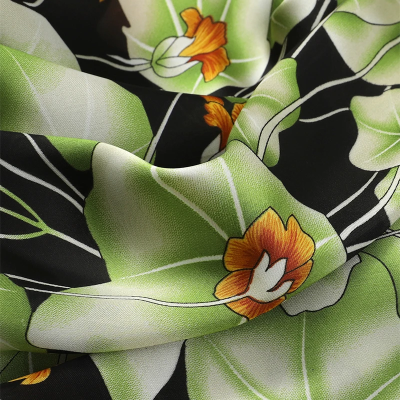 Роскошный шелковый шарф для женщин лента с ручкой принт маленькими кошками