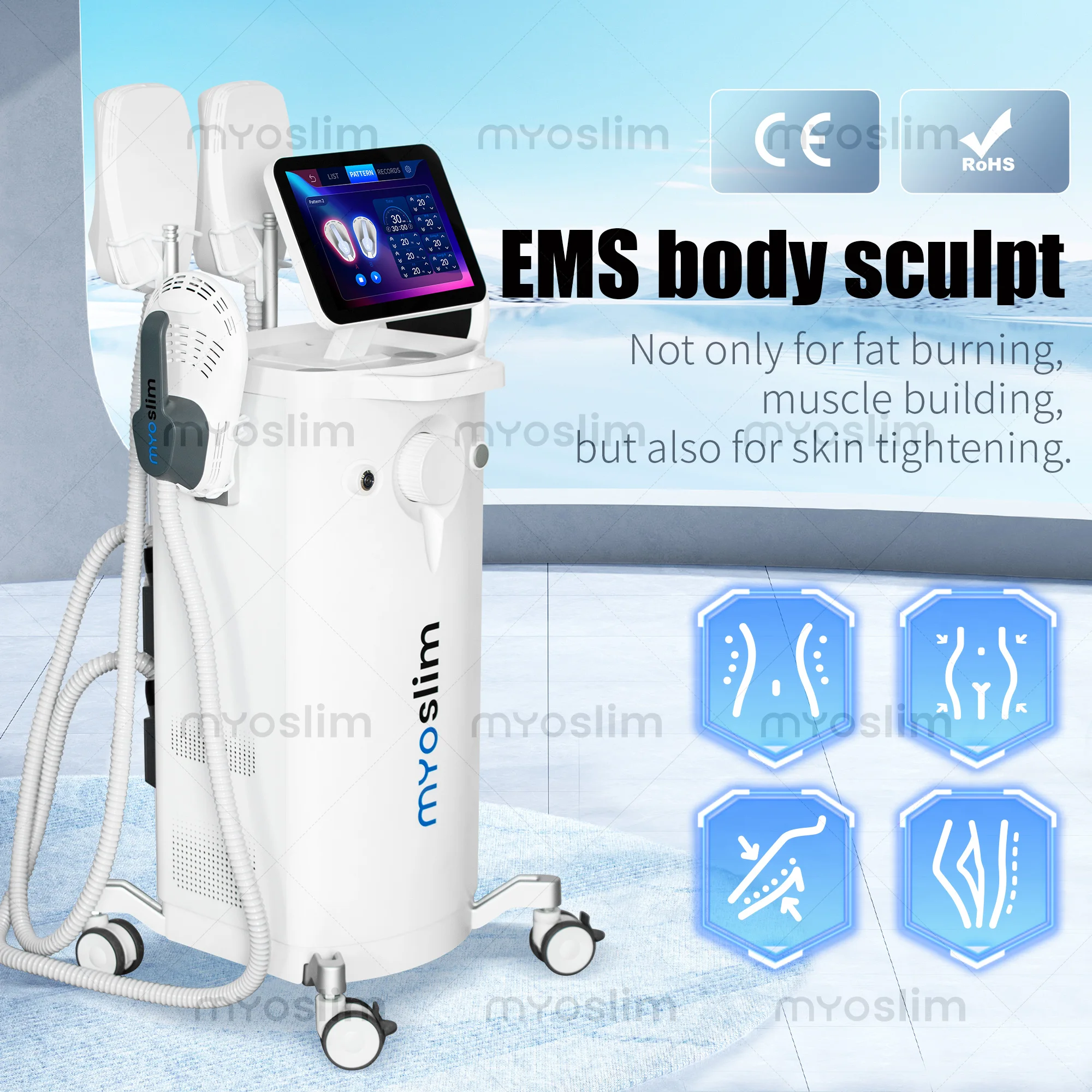 Фото 6500 Вт 15Tesla Nova MYOslim Neo стимуляция мышц машина для моделирования тела машина для культивирования тела потеря веса EMS стимуляция мышц №3