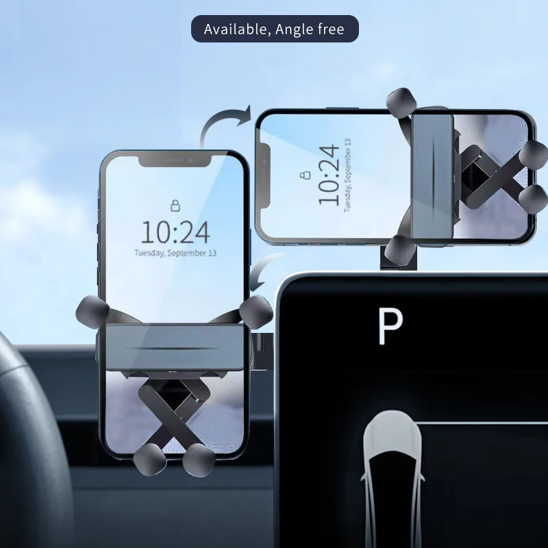 Складной гравитационный Автомобильный держатель для телефона, поддерживающий экран для Tesla Model 3/Y BYD Atto3 Geely Геометрия C 2021 2022 2023