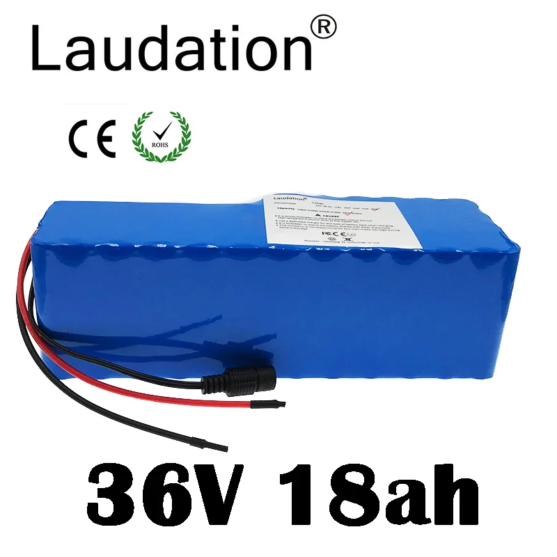 

Laudation 36V Battery 18AH Electric Vehicle Battery 25A BMS 18650 Electric Bicycle Electric Scooter Lithium Battery Pack
