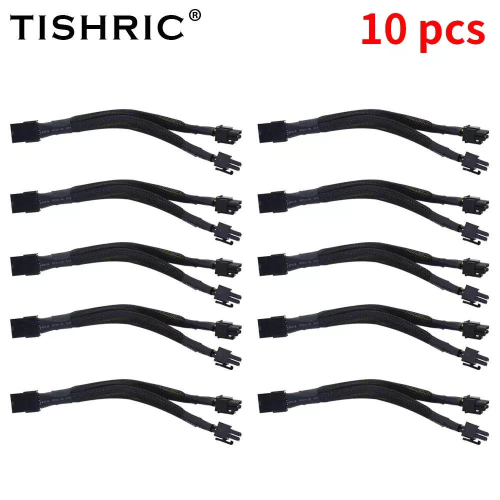 

TISHRIC 8Pin PCI Express to Dual PCIE 6+2 Pin Power Cable Motherboard Graphics Card PCI-E Riser GPU Power Data Cable 20cm