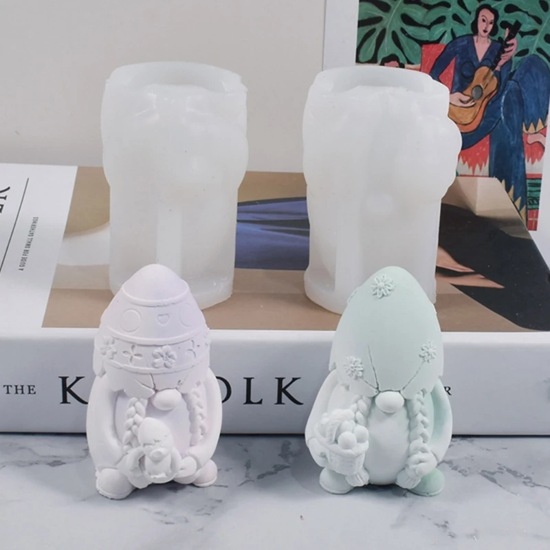 

3D Gnome Silicone Mold Cute Dwarf Decorative Crafts Mold for DIY Crafts Scented Candle Soap Making,Home Decor Moulds Y08E