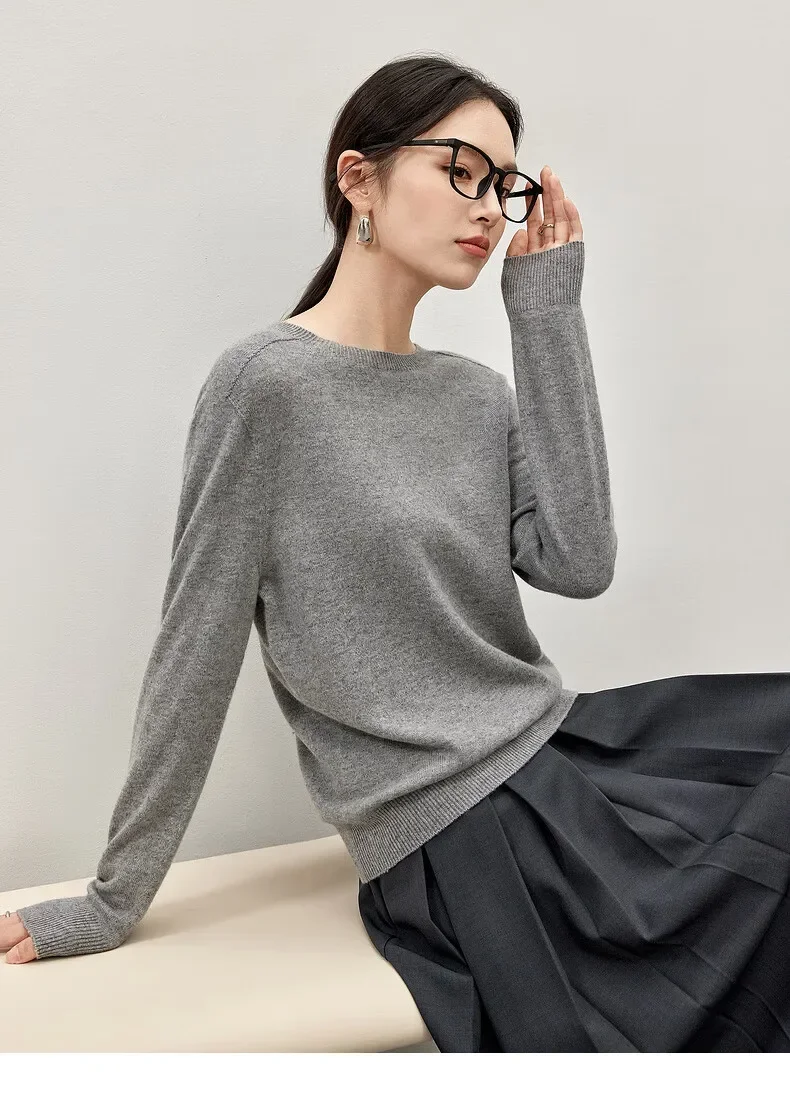 SENTUBILA пуловеры из 100% шерсти женские осенне-зимние 2023 повседневный свободный