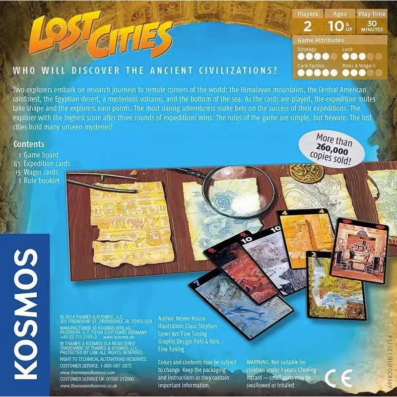 

Настольная игра Lost city, археологическая экспедиция, коллекционный подарок для 2 игроков, английская карточная игра для друзей, боевое искусство, повседневный