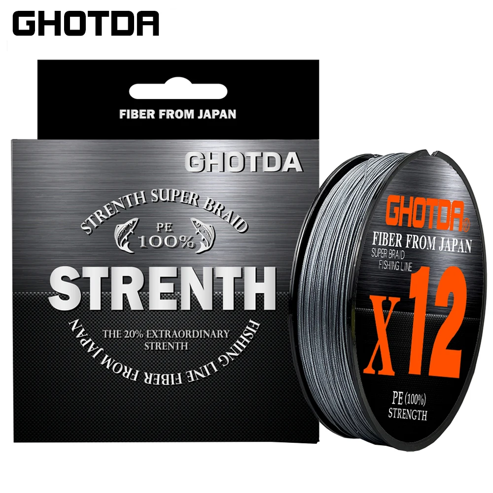 

12 Braided Fishing Line Length:100m Diameter:0.128mm-0.47mm 22.5-132lb Strength Japan PE Braided Line Floating Line