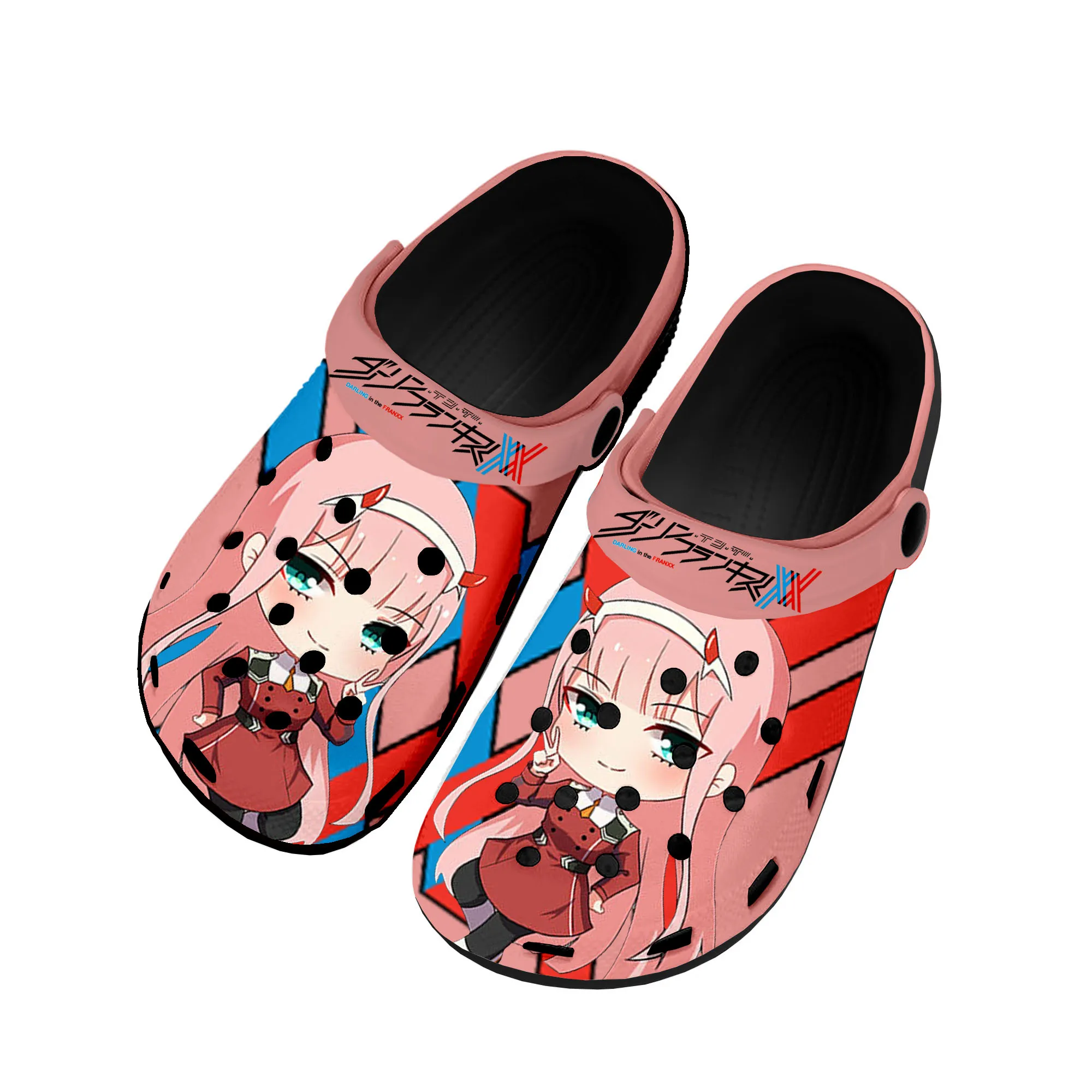 

DARLING In The FRANXX Home Clogs Custom Water Shoes Mens Womens Teenager Shoe Garden Clog Breathable Beach Hole Slippers