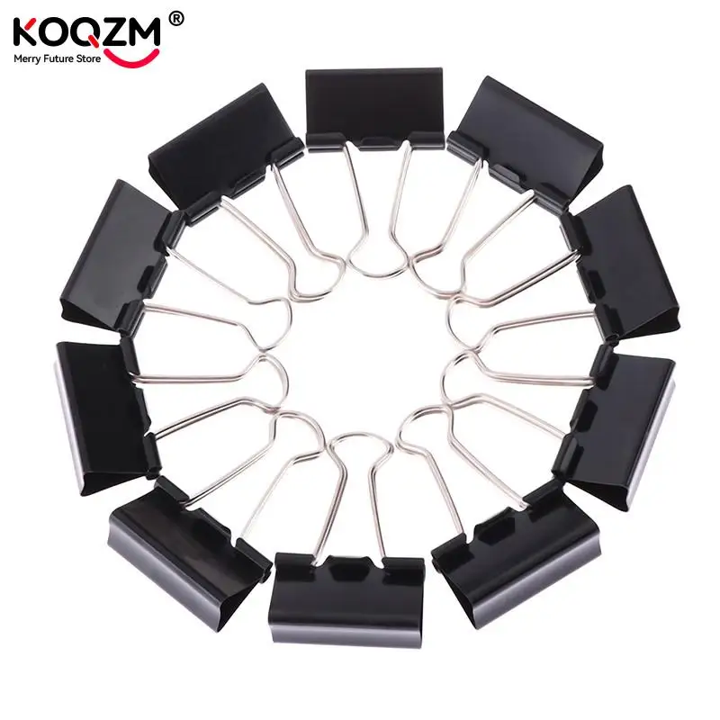 Металлические зажимы KOQZM черные 10 шт.