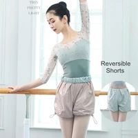 ballet double sided sweat pants warm up shorts body dance training clothes adult women weight loss dance exercise short pants