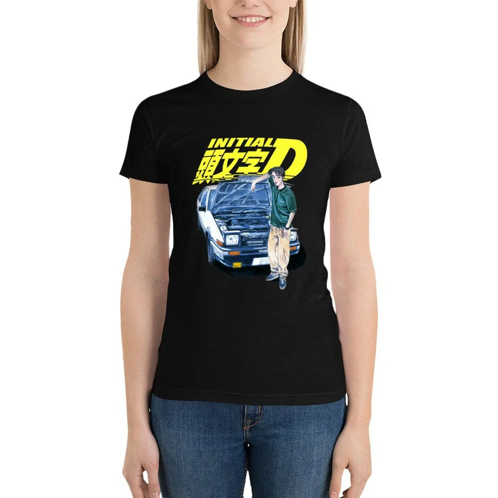 Футболка Initial D Fujiwara AE86 с принтом манги эстетическая одежда в стиле хиппи