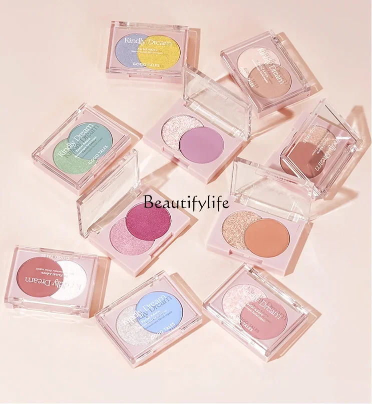 Светящиеся двухцветные тени для век матовые мерцающие синие зеленые фиолетовые