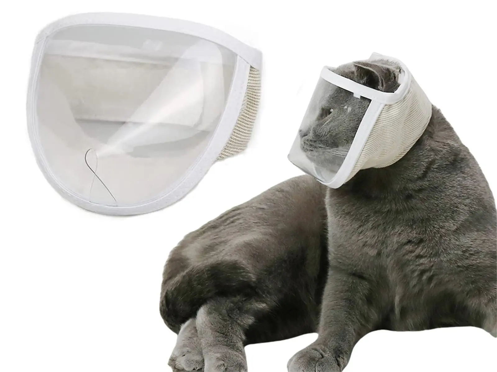 Cat Muzzle Anti Bite Anti calling Grooming Mask Breathable Adjustable Pet Kitten Mouth Mask Cover For Cleaning Supplies