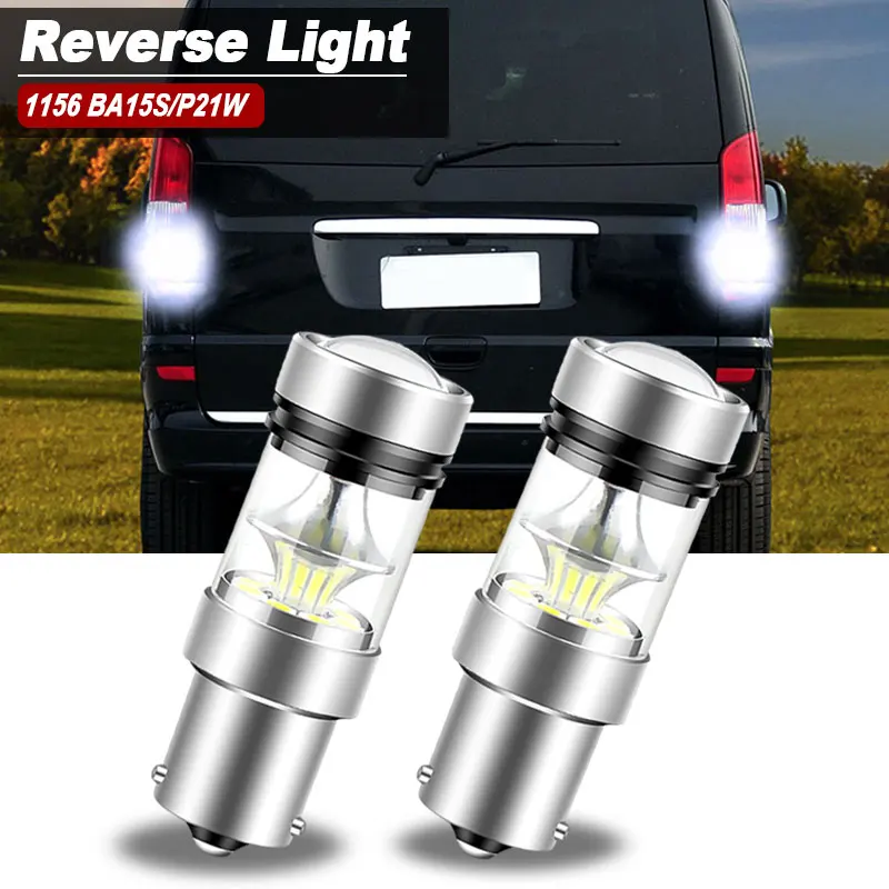 Светодиодная лампа задсветильник хода P21W BA15S 1156 Canbus для Fiat Siena Sedici Bravo Croma Ducato Fiorino Grande Punto, 2 шт.