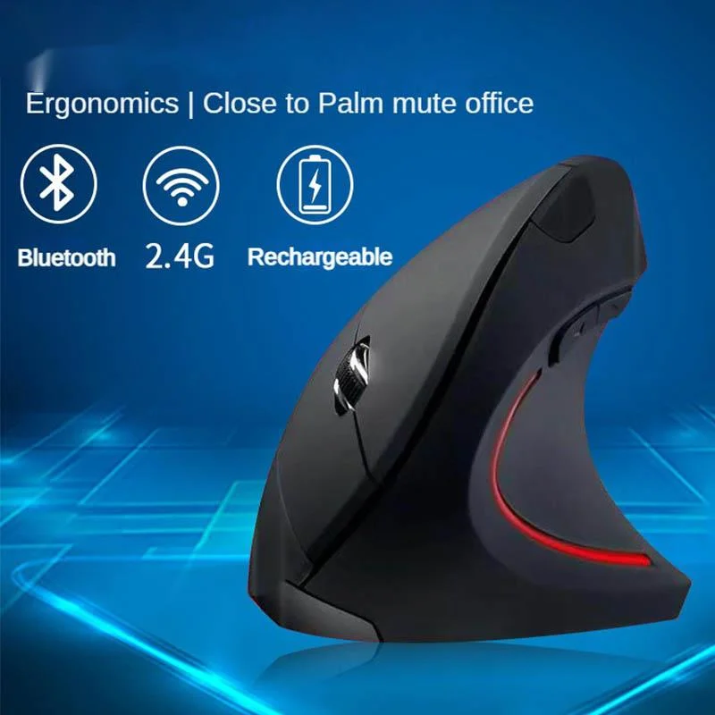 

Original Wireless Mouse Rechargeable Vertical Wired USB Mouse Ergonomic Luminous 2.4G Mute Photoelectric Bluetooth Game Mouse