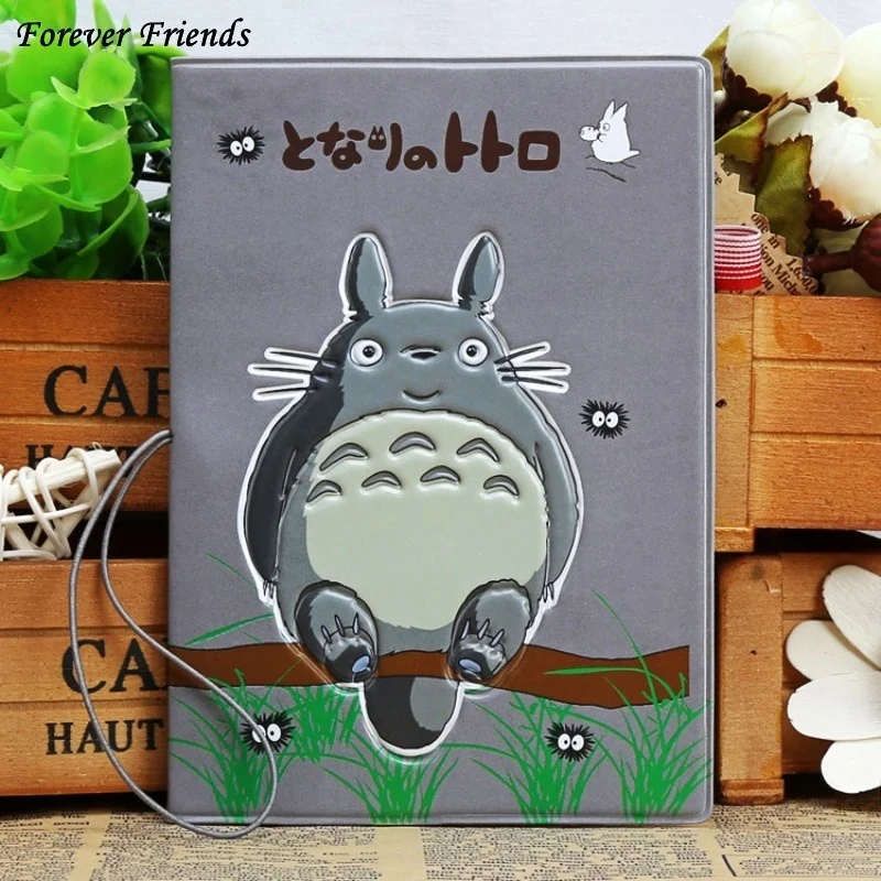

cartoon Totoro 3D stereo Travel passport cover PVC Credit Card holder 14*9.6cm card Bag Outlet for travel