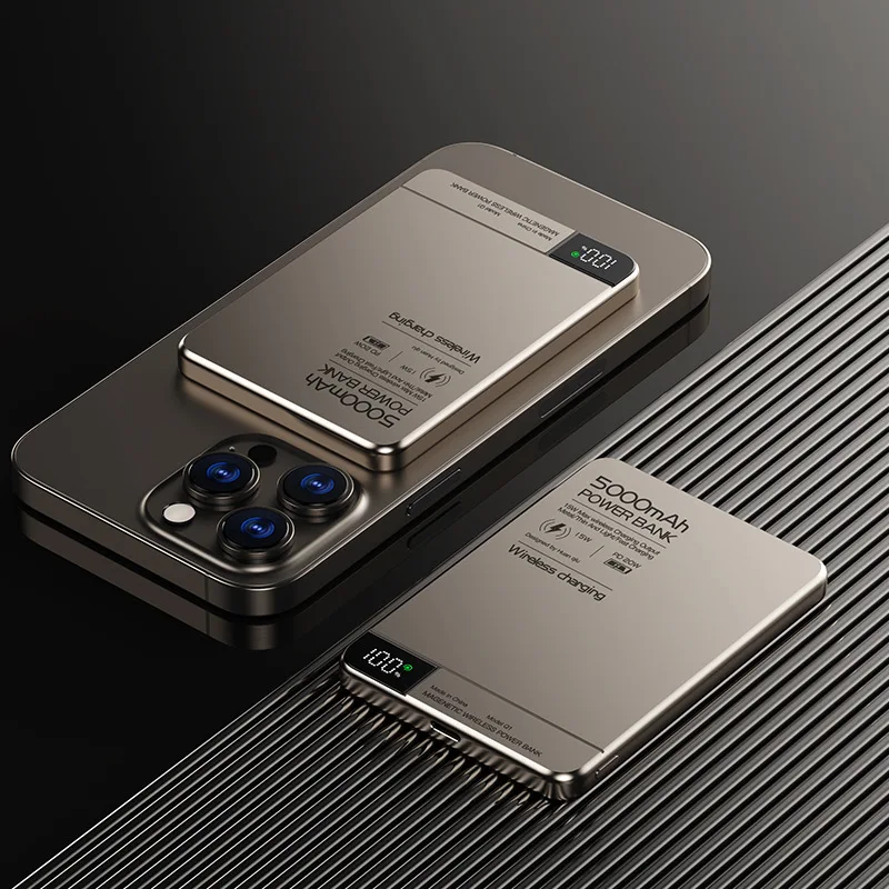 Фото 10000 мАч Power Bank Магнитное беспроводное зарядное устройство Qi PD20W Сверхбыстрая зарядка Powerbank для Magsafe iPhone Samsung Huawei Xiaomi №4