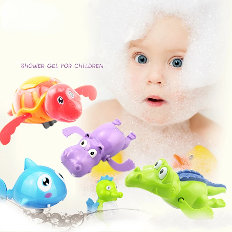 1 Pc New Baby Bath Toys Seahorse Swimming Bath Floating Water Around The Chain Baby Children Classic Toys Gift Random Colour