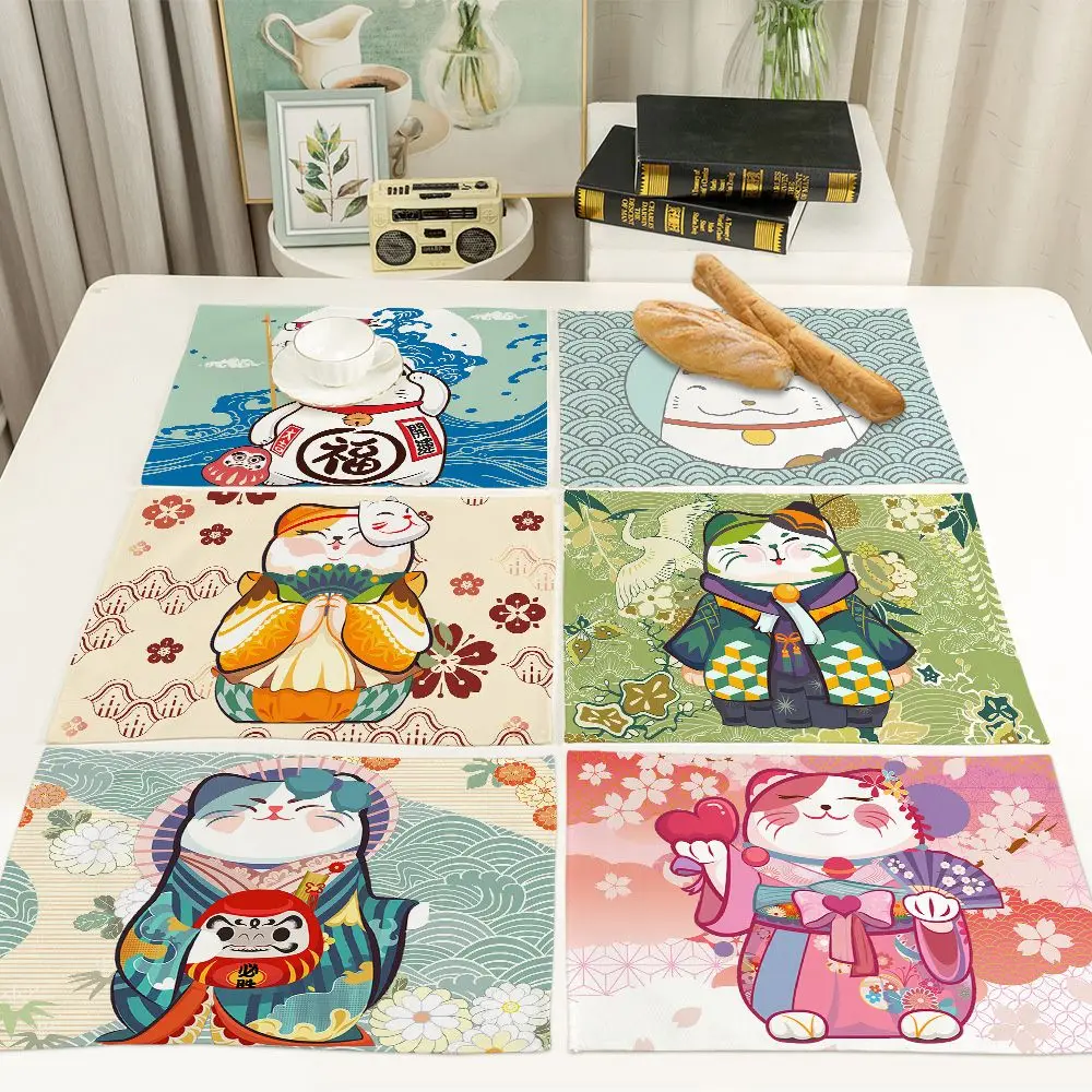 

Мягкая Водонепроницаемая подставка под стол с изображением кота