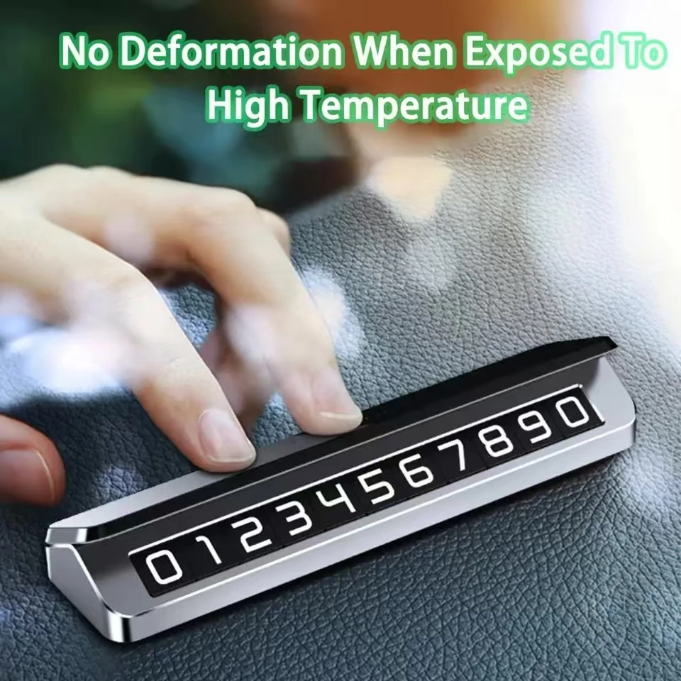 Флип-чехол для временной парковки светящийся в темноте с номером магнитная