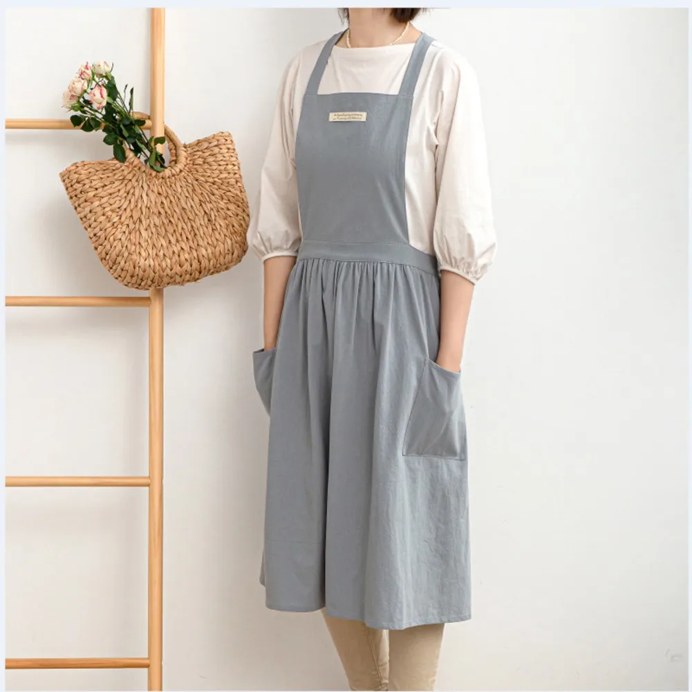 

1 шт. простой фартук для флористов, хлопковая ткань, фартуки для садоводства, кофейни, кухни, фартуки для приготовления еды
