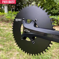 pass quest roundoval road bike crankshaft closed disk 110bcd 58t narrow wide chainring for r2000 r3000 4700 5800 6800 da9000