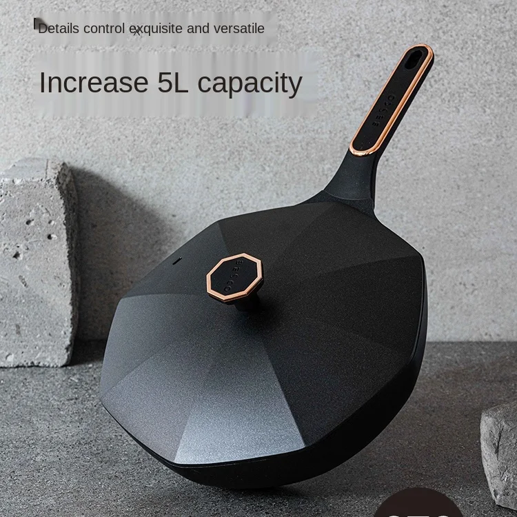 

Wok Octagonal Pan Household Flat Frying Pan Gas Stove Induction Cooker Universal