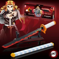 anime ninja demon slayer rengoku kyoujurou sword building block knife weapon toy katana model assemble bricks gifts for kids boy