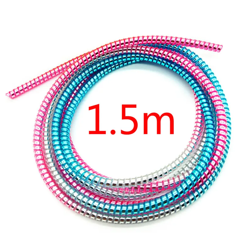 

1.5M Cable Winder Organizer Winding Spring Rope For USB Charging Data Line Cable Protector Wire Cord Protection Wrap