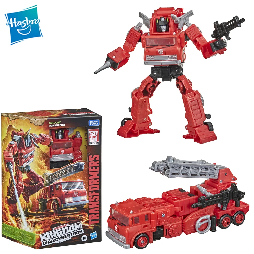 

[In Stock] Hasbro Transformers Generations War for Cybertron: Kingdom Voyager WFC-K19 Inferno Action Figure Collection Model Toy
