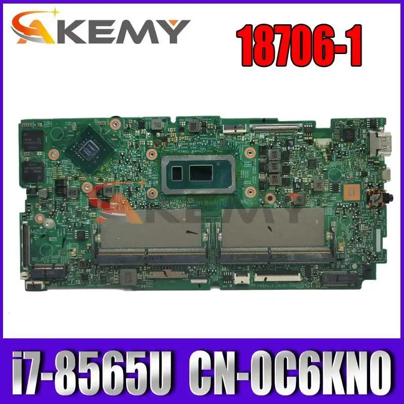 

Материнская плата Akemy CN 0C6KN0 18706-1 i7-8565U CPU MX150 для DELL Inspiron 15 7586 17 7786 C6KN0 материнская плата для ноутбука 100% протестирована