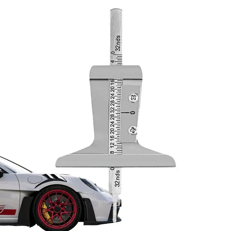 

Tire Depth Gauge Measuring Gauge For Tire Wear Stainless Steel Measurement Tool For Tire Tread Tire Wear Detection Measure Tool