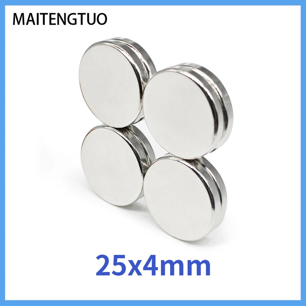 

2~30PCS 25x4mm Powerful Strong Magnetic Magnets N35 Round Permanent Magnet 25mm x 4mm Rare Earth Magnet 25*4 mm Disc