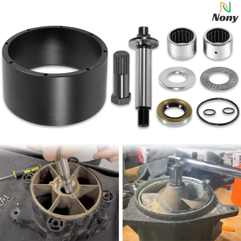 NONY Jet Pump Rebuild Kit with Wear Ring & Shaft & Impeller Removal Tool & O-Rings Repair Kit for SeaDoo RFI 2004-2009