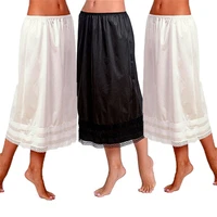 womens lace underskirt petticoat under dress long skirt safety skirt oversize l xxxl