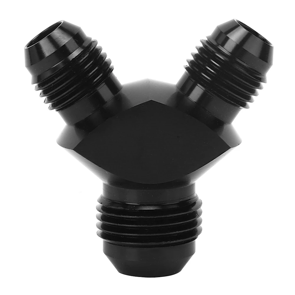 

AN6/AN8 Connector Y Block Fitting Adapter Car Modification Accessories Black