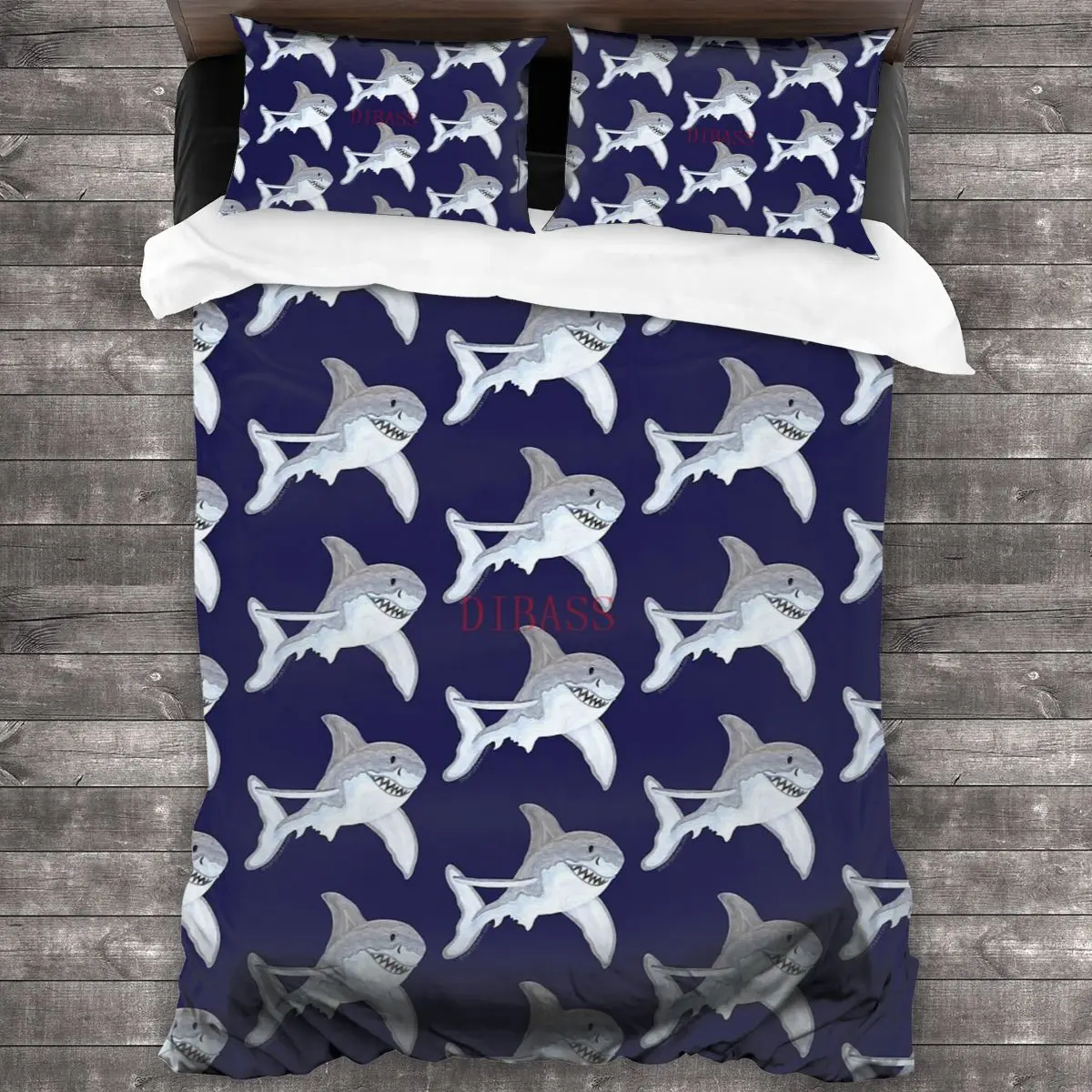 

Большая белая акула, привлекательная водная акварель, мягкая искусственная кожа с 2 наволочками, пододеяльник с застежкой-молнией