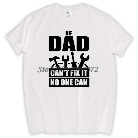 Если папа не может это исправить, никто не может футболка, Мужская футболка в подарок, футболка «сделай сам», мужские летние модные футболки