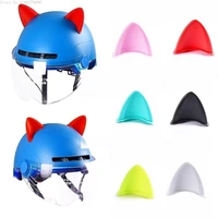 motorcycle helmet cat ears cute electric car motocross stickers driving styling universal creative helmet decoration accessories