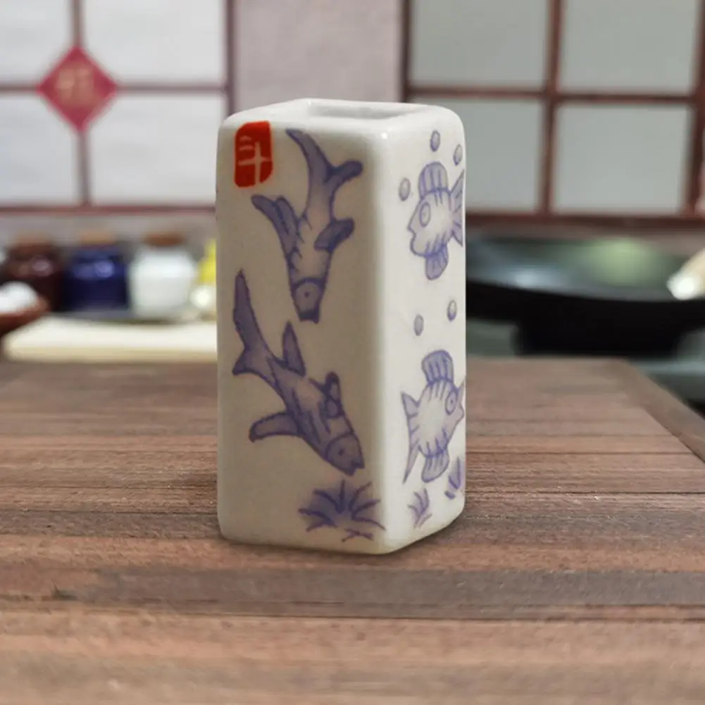 

Портативный водонепроницаемый держатель для палочек миниатюрная статуя керамическая палочка для еды красивое украшение для подарка