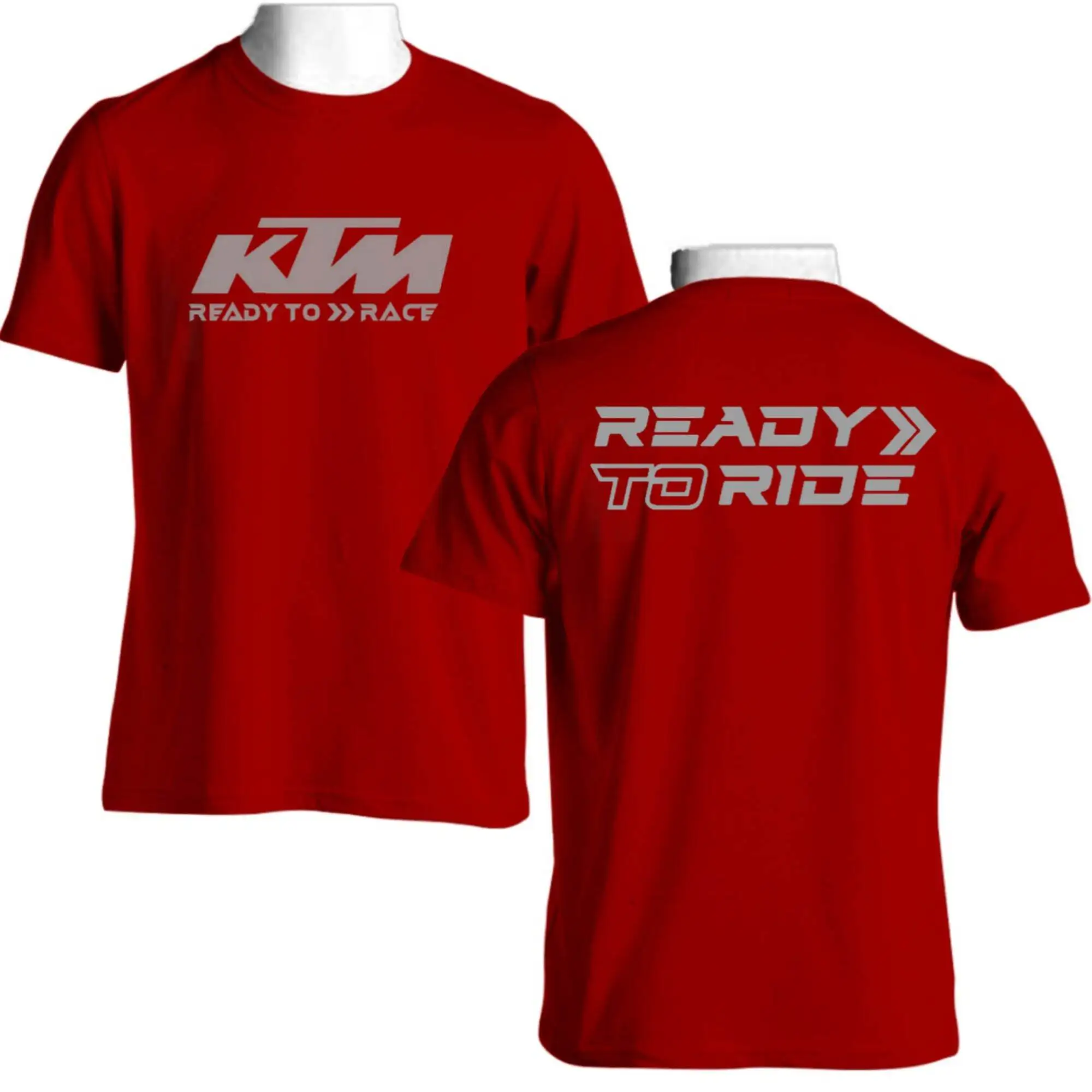 Фото Футболка KTM READY TO RACE, футболка с короткими рукавами для взрослых, летняя повседневная футболка из чистого хлопка №2