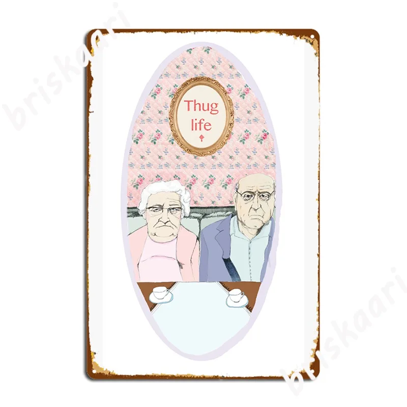 

Металлическая вывеска Thug Life, дизайнерское украшение для гаража, клуба, бара, клуба, жестяной плакат