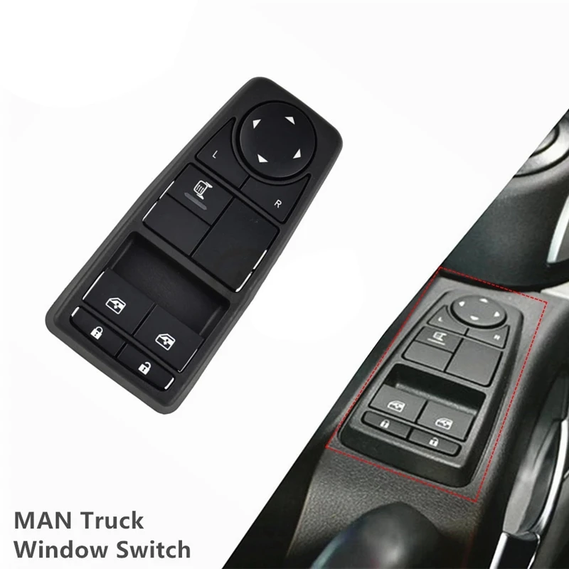

Car Driver Side Power Master Window Control Switch Button Console for MAN TGS TGX TGL TGM Trucks 81258067094
