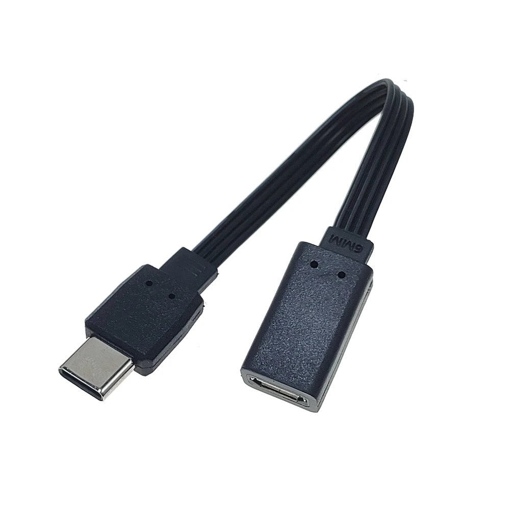 Фото 0,1 м 0,2 м USB 3.1 Type-C штекер к Micro USB 2.0 гнездовой адаптер передачи данных конвертер USB типа C адаптер №3
