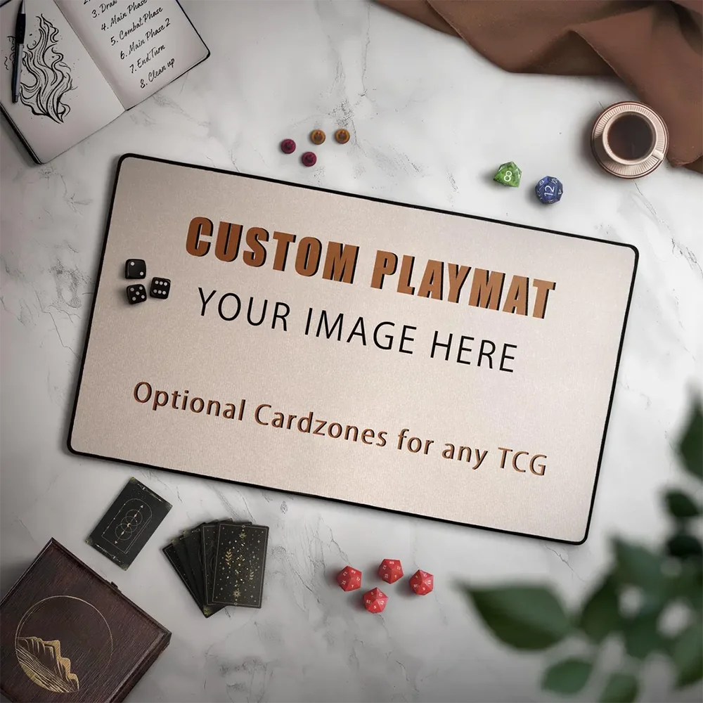 Фото Игровой коврик TCG DIY для Riftbound, индивидуальный коврик для карт, коврик для OPCG, нескользящий, прочный, с прошитыми краями, магический коврик для карт. №1